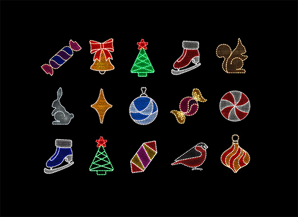 Световые игрушки для ёлок в Челябинске